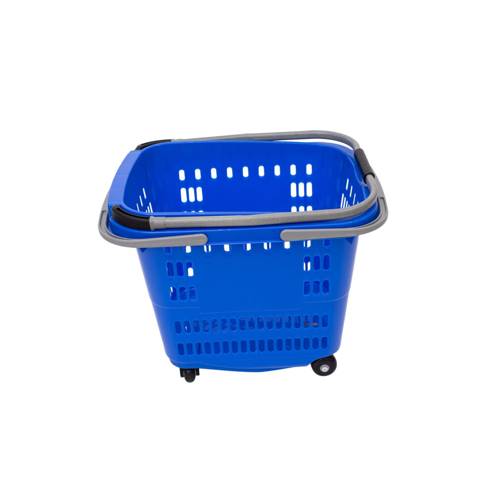 ⁦סל נגרר 4 גלגלים כחול⁩ – תמונה ⁦3⁩