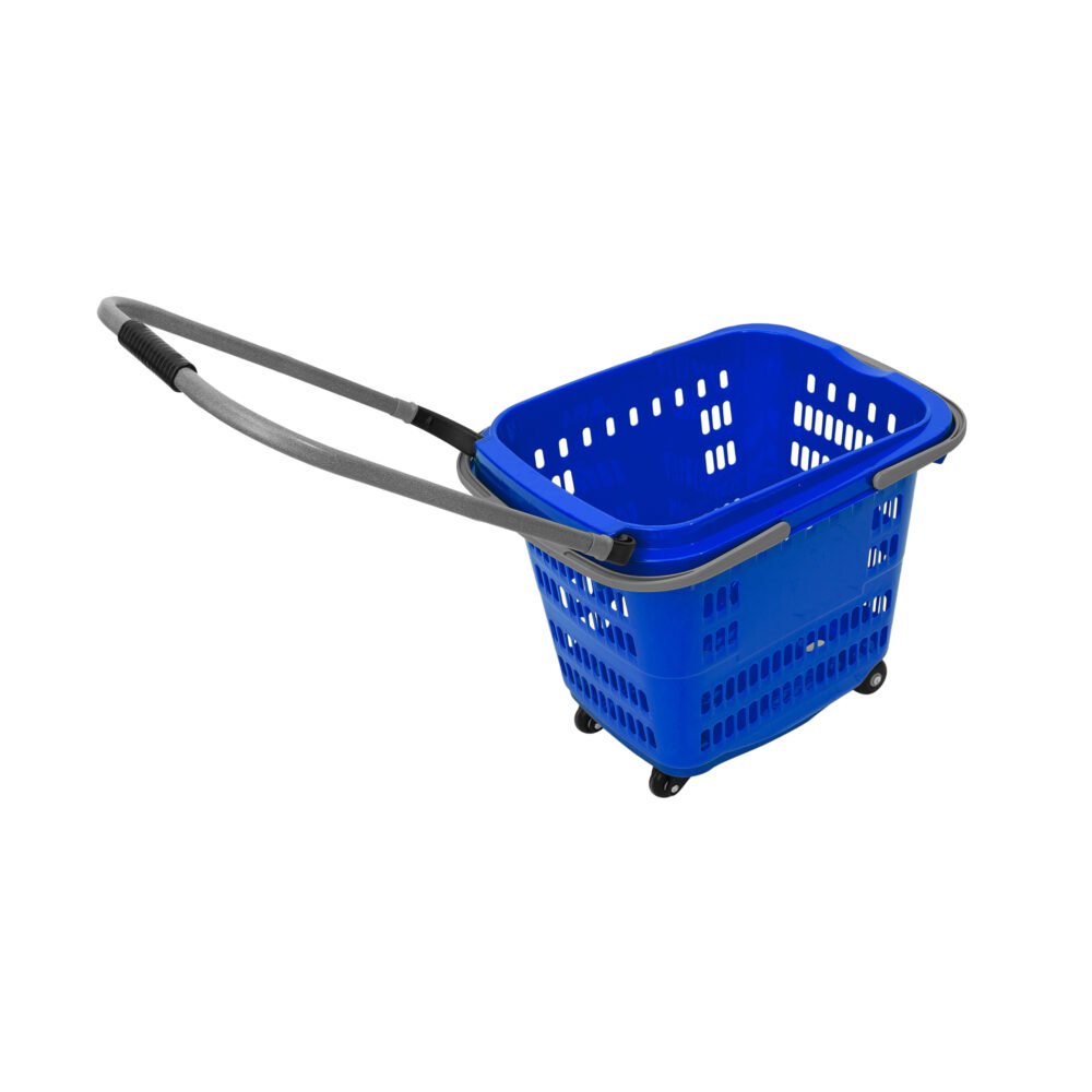 ⁦סל נגרר 4 גלגלים כחול⁩ – תמונה ⁦2⁩